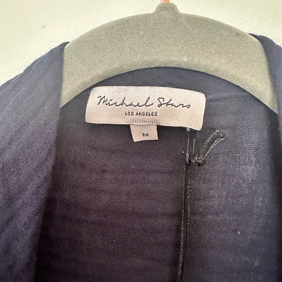 Blue gauzy loose fit Michael Stars blazer - Picture 2 of 4